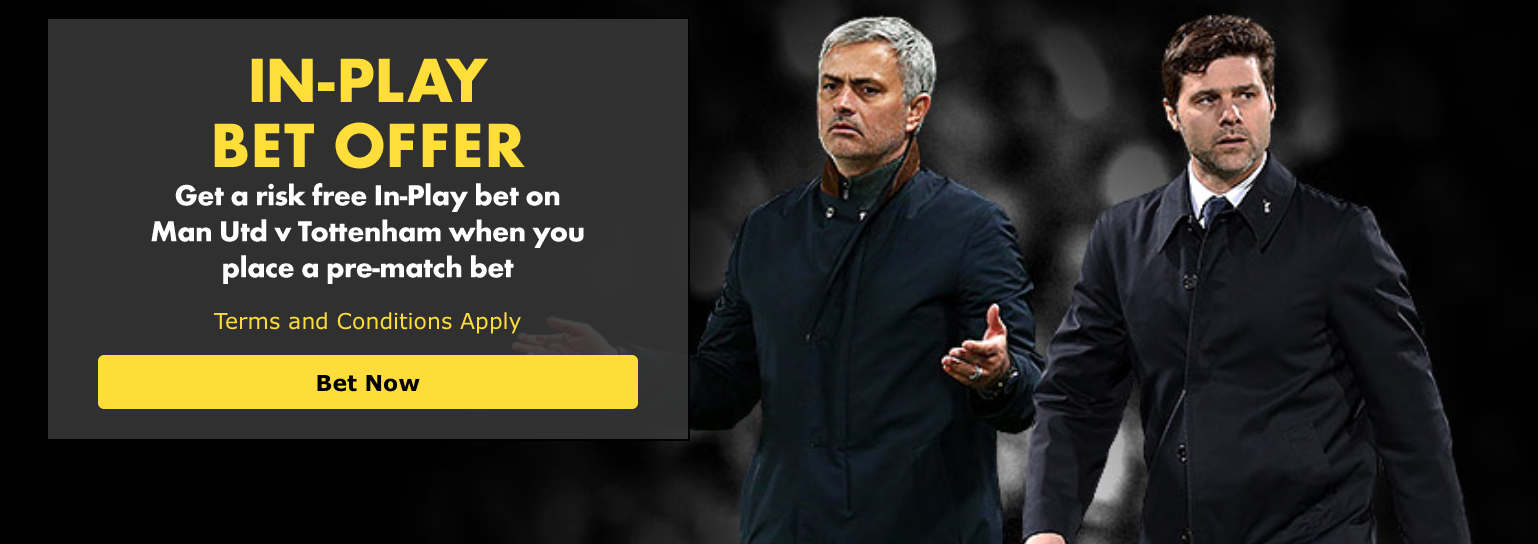 Man Utd vs Spurs Bet365 In-Play offer