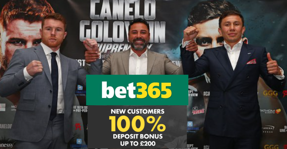 Canelo vs GGG Bet365 100% Bonus